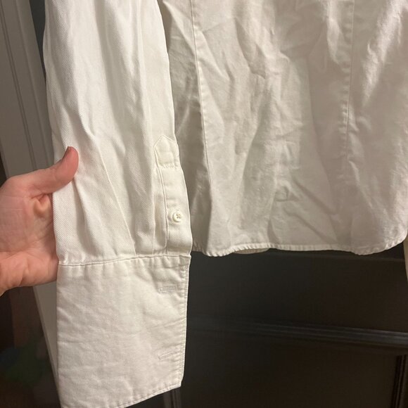 The Saville Row Company, white cotton button down shirt, size 12. Closet staple. - Picture 5 of 6